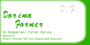 dorina forner business card